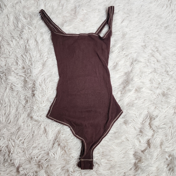 SKIMS COTTON RIB BODYSUIT/ CHOCOLATE/XXS, 4X/ NWT - Picture 2 of 12